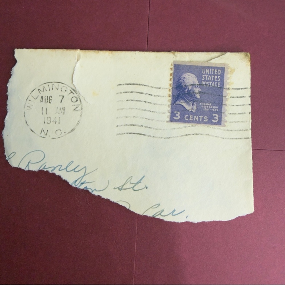 1930's Thomas Jefferson Purple 3 Cents US‎ Postage Stamp Used #C012